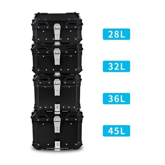 Πίσω κουτί αποθήκευσης από αλουμίνιο, 45L, Μοντέλο AL-00BB0, Αφαιρούμενο