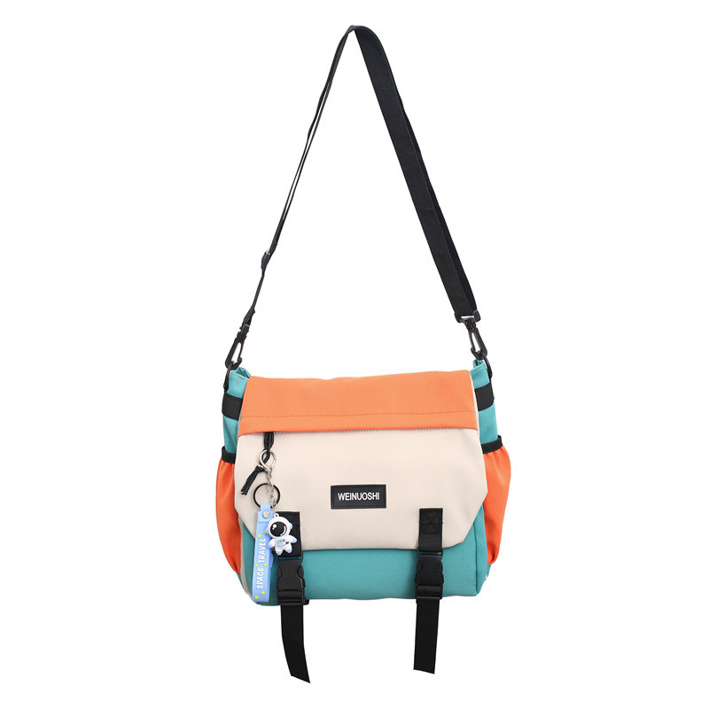 Nylon válltáska, uniszex, nagy kapacitású, messenger stílus / crossbody