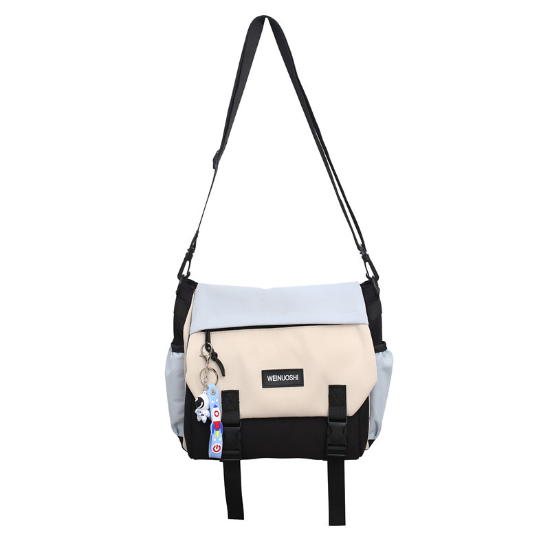 Nylon válltáska, uniszex, nagy kapacitású, messenger stílus / crossbody