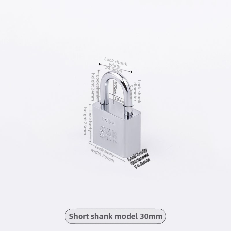 Mājsaimniecības slēdzene - Blade lock, sakausējuma tērauds, upsecurity, piemērots somām, skapjiem, atvilktnēm un durvīm