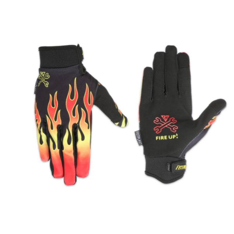 Dviračių pirštinės – etninis liepsnos bosniškasis stilius, ilgi pirštai liečiamam ekranui, nailonas (Prekės ženklas: fistplast; Suaugusieji; Unisex)
