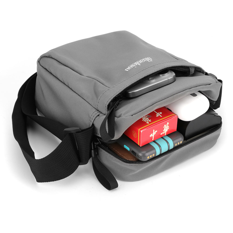 Mobiliojo telefono rankinė – vertikalios kvadratinės formos dizainas, Oxford audinys, užtrauktukas, neutralus dizainas, miesto minimalistinis stilius