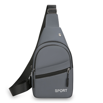 Мъжка чанта за гърдите - урбанистичен минимализъм PU, дишаща, много лека, износоустойчива, подплата полиестер, Пролет 2025.