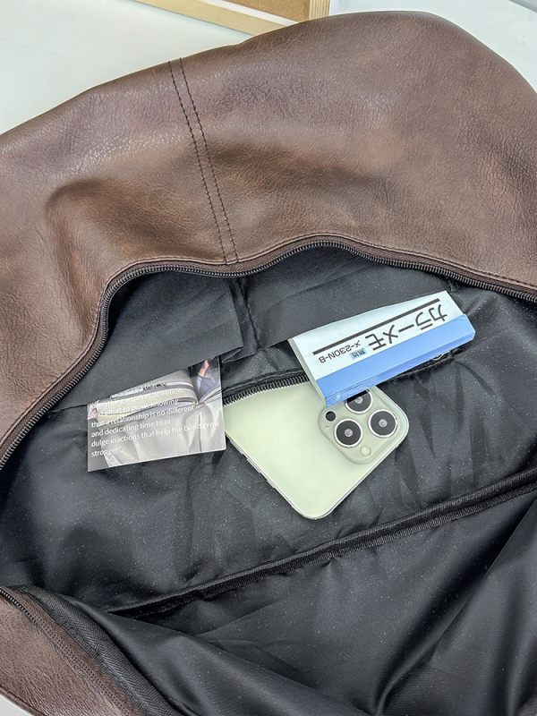PU bőr férfi crossbody táska, vízálló, poliészter bélés, mindennapi használatra