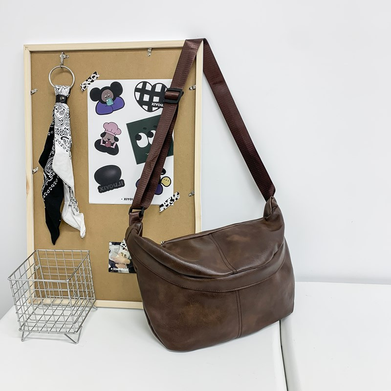 PU bőr férfi crossbody táska, vízálló, poliészter bélés, mindennapi használatra