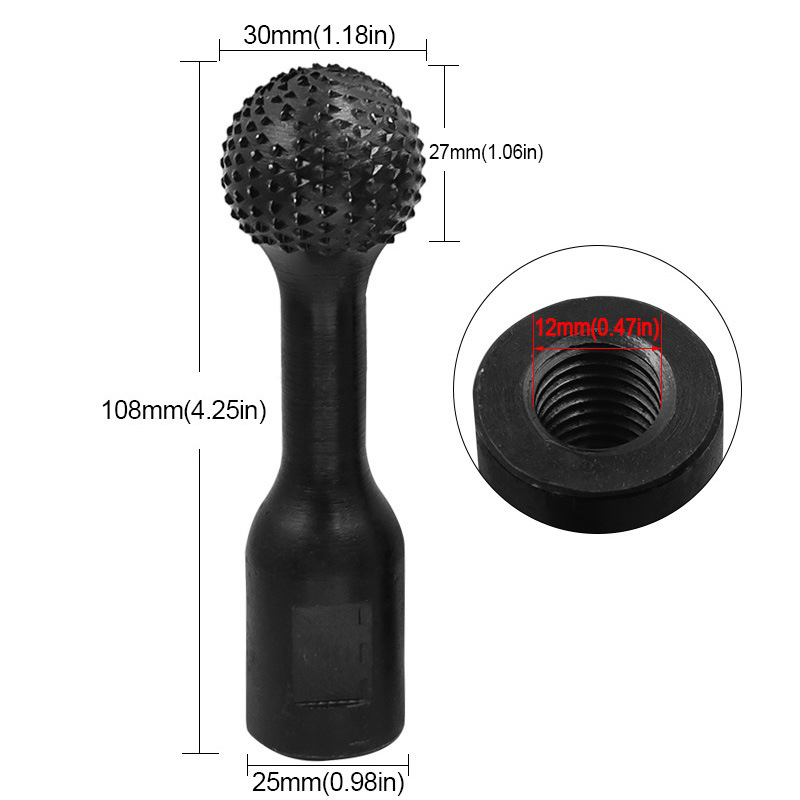 Leņķa slīpēšanas galva ar sfēru koka gravēšanai — Zīmols Xing Weiqiang, Modelis 202210071657, Materiāls: oglekļa tērauds