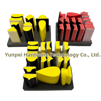 16-частен комплект ръчни полиращи блокове от нейлонови влакна за полиране на дърво, метал и автомобилни повърхности