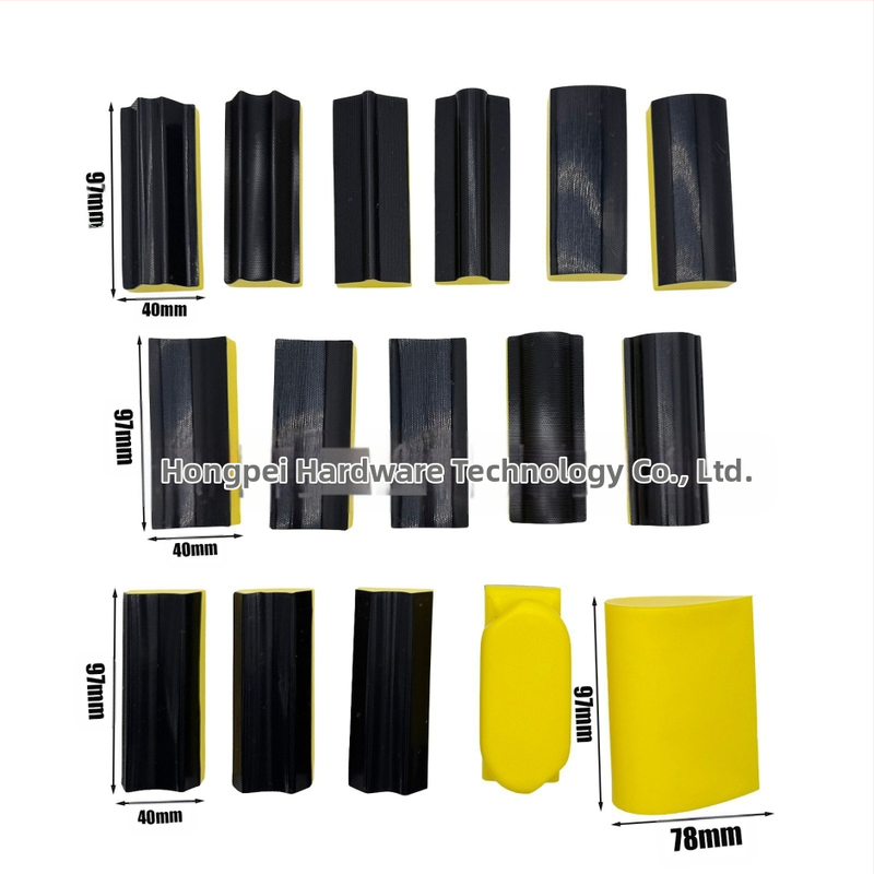 16-частен комплект ръчни полиращи блокове от нейлонови влакна за полиране на дърво, метал и автомобилни повърхности