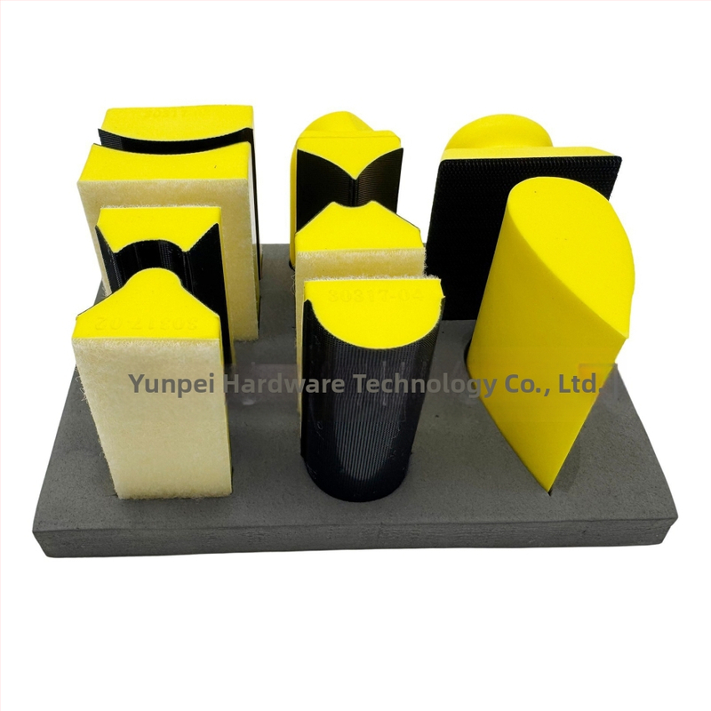 16-частен комплект ръчни полиращи блокове от нейлонови влакна за полиране на дърво, метал и автомобилни повърхности