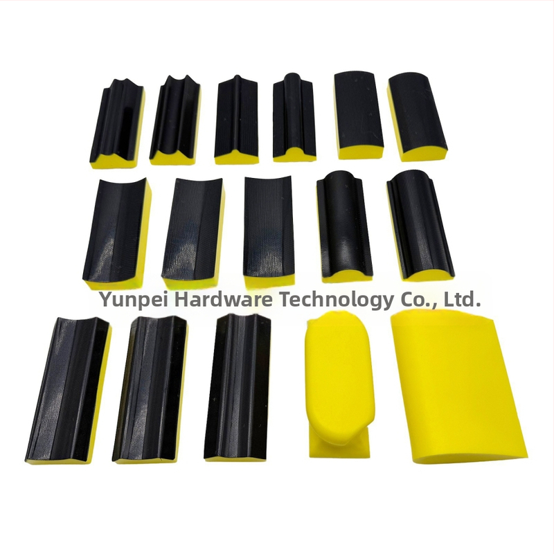 16-частен комплект ръчни полиращи блокове от нейлонови влакна за полиране на дърво, метал и автомобилни повърхности