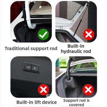 Metalinė automatinė bagažinės kilnojimo sistema su galinės durelės spyruokle, tinkamas automobiliams su trimis tūlais, svoris 123 g, apdorojimas ir pritaikymas prieinami