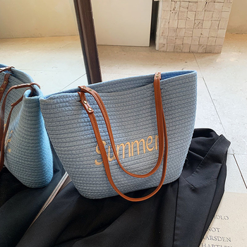 Τσάντα Tote από PU για γυναίκες με κλείσιμο φερμουάρ, εσωτερική θήκη με φερμουάρ, διπλοί ιμάντες, οριζόντιο τετράγωνο σχήμα, Καλοκαίρι 2024, στυλ επιχειρηματικής μετακίνησης