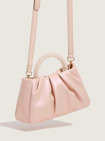 Geantă de damă, stil proaspăt și dulce, Cloud Pack, formă orizontală pătrată, închidere cu capse magnetice, căptușeală PU