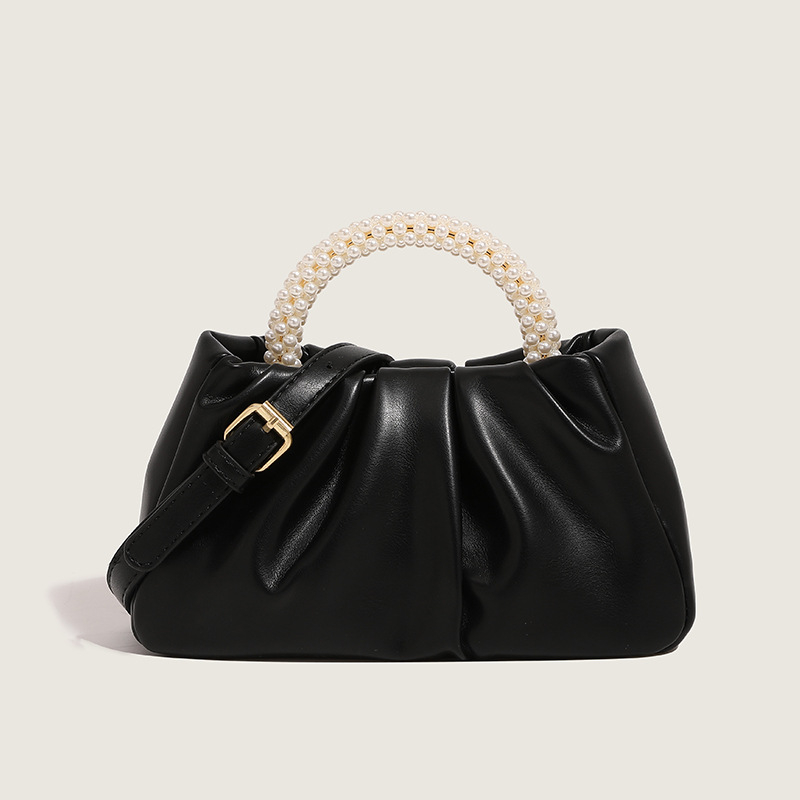 Geantă de damă, stil proaspăt și dulce, Cloud Pack, formă orizontală pătrată, închidere cu capse magnetice, căptușeală PU