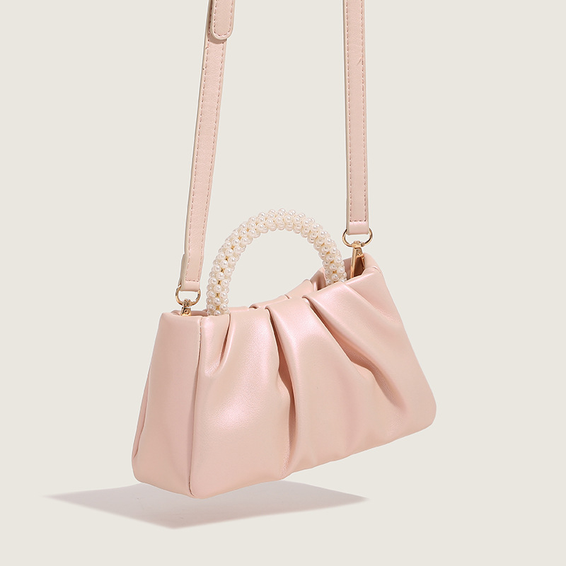 Geantă de damă, stil proaspăt și dulce, Cloud Pack, formă orizontală pătrată, închidere cu capse magnetice, căptușeală PU