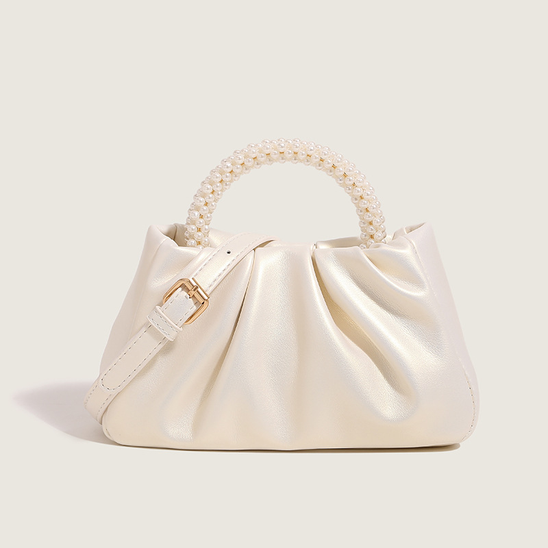 Geantă de damă, stil proaspăt și dulce, Cloud Pack, formă orizontală pătrată, închidere cu capse magnetice, căptușeală PU