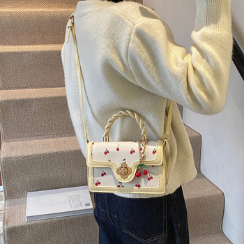 Γυναικεία PU τσάντα crossbody, μικρό τετράγωνο σχήμα, οριζόντιο τετράγωνο σχήμα, άνοιγμα τύπου καπακιού, αστικός μινιμαλισμός