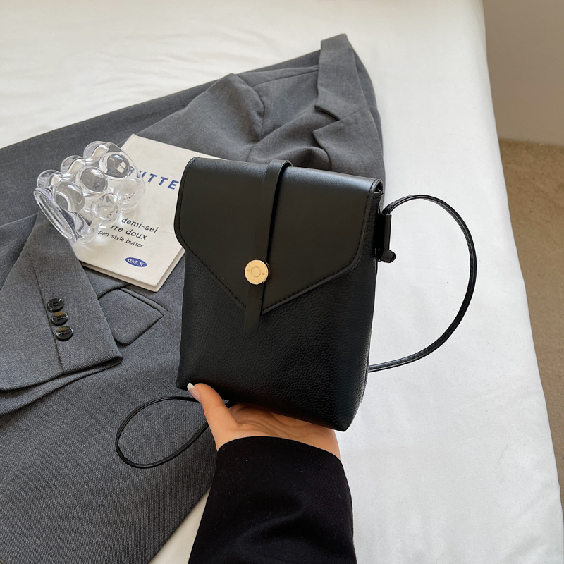 Geantă de telefon mobil crossbody – Stil urban, PU, formă vertical pătrată, închidere tip capac, buzunar intern pentru telefon