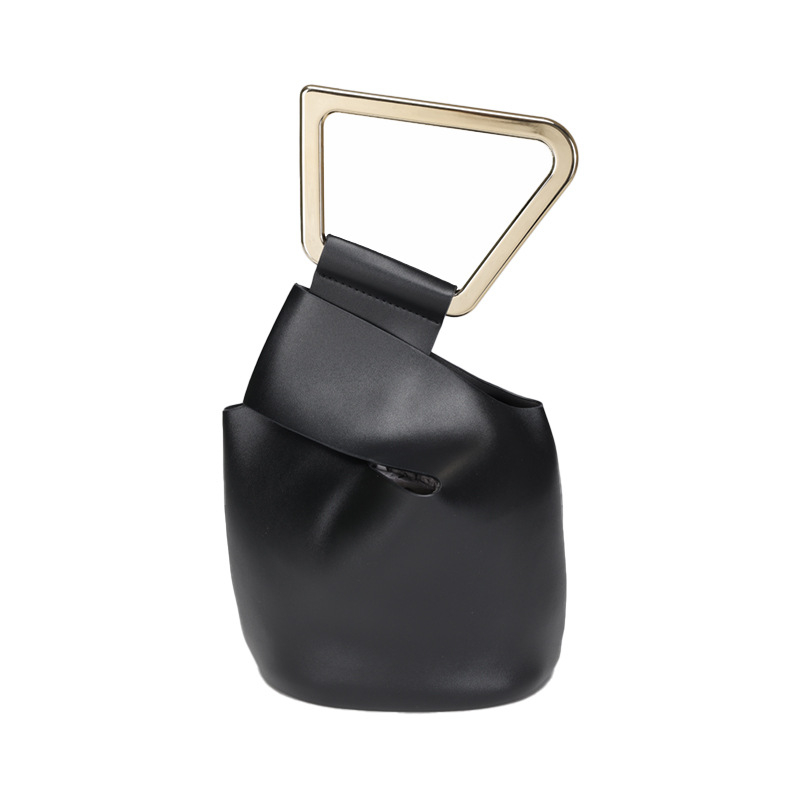 PU Bucket táska, lágy anyagú, nyitott felső, poliészter bélés, bucket forma