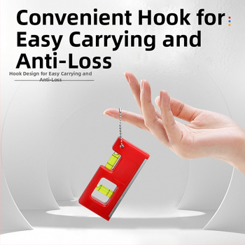 Магнитен мини нивелир с висяща верига и балонче за нивелиране за домашна поддръжка (Магнитен; Висяща верига; Балонче)