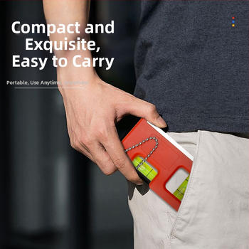 Магнитен мини нивелир с висяща верига и балонче за нивелиране за домашна поддръжка (Магнитен; Висяща верига; Балонче)