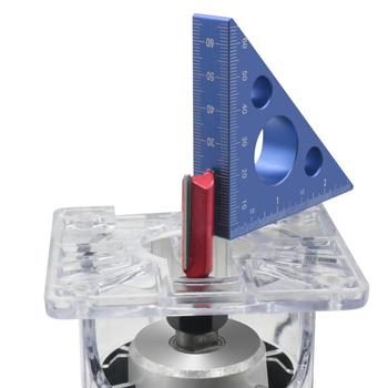 Дърводелски триъгълник с висомер, алуминиева сплав, прав ъгъл, метрично/имперско измерване, прецизност 1 мм — XYT