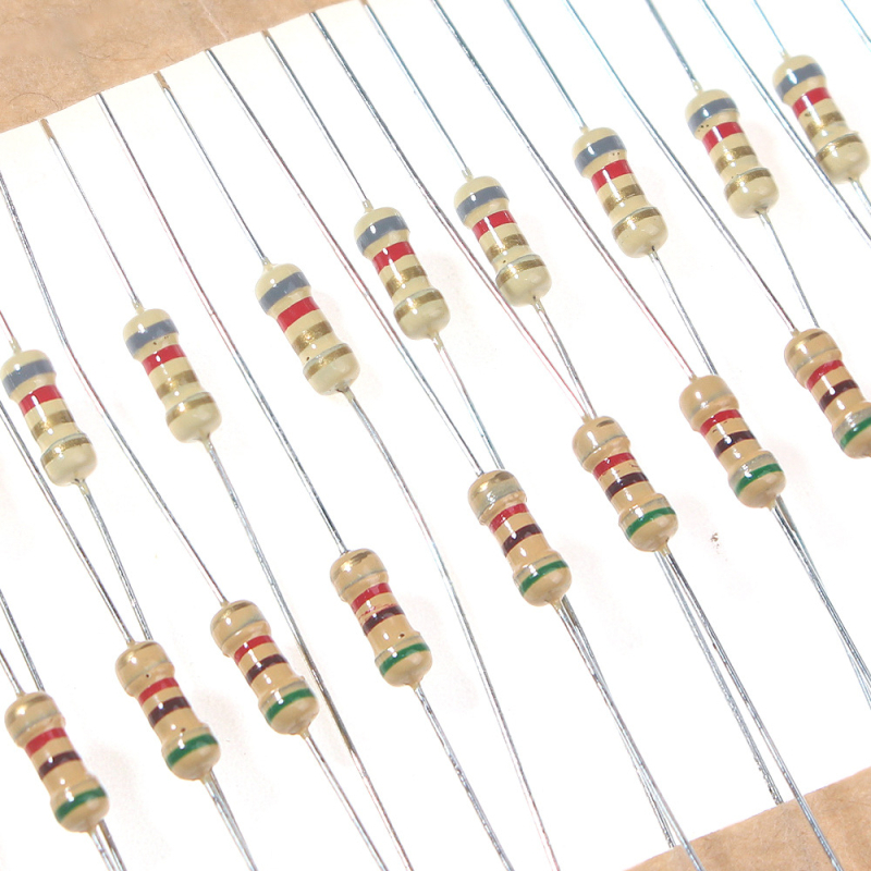 Eiechip Комплект карбонови резистори, 0.25W, 56 стойности на съпротивленията, 860 броя, висок прецизитет