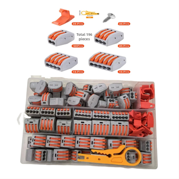 Σετ συνδετήρων καλωδίων PCT-212/213/215/21, κουτί με 120 τεμ. (Προέλευση: Zhejiang; Τύπος σύνδεσης: Connect; Εφαρμογή: Τροφοδοσία; Μάρκα: Ice Rain)