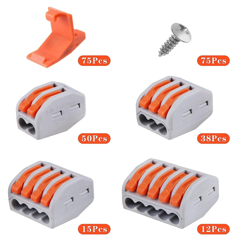 Set žičanih konektora PCT-212/213/215/21, kutija s 120 komada (Porijeklo: Zhejiang; Vrsta spoja: Connect; Primjena: Napajanje; Značka: Ice Rain)