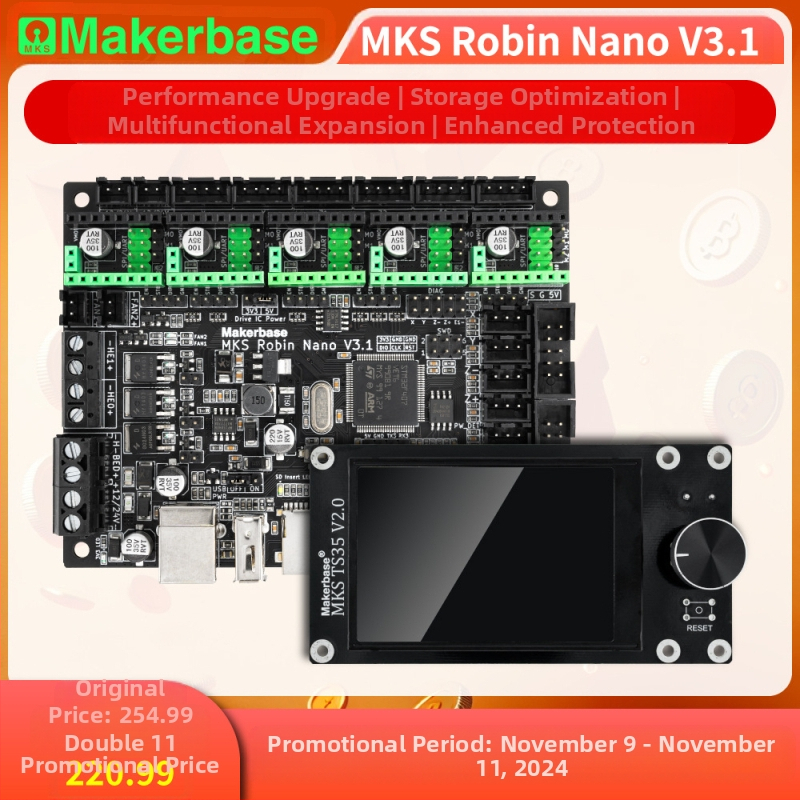 Makerbase MKS Robin Nano V3.1 3D принтер дънна платка с M4 ядро и TFT тъч екран
