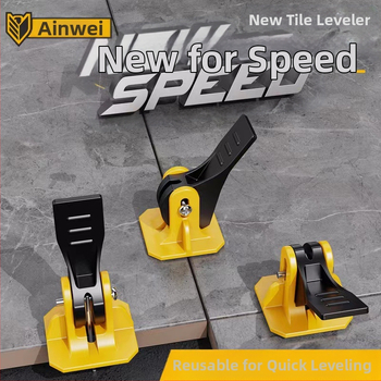 Aiwei инструмент за нивелиране на плочки с сменяеми стоманени игли и клип за прецизно позициониране