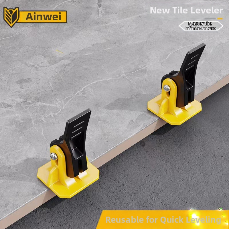 Aiwei инструмент за нивелиране на плочки с сменяеми стоманени игли и клип за прецизно позициониране