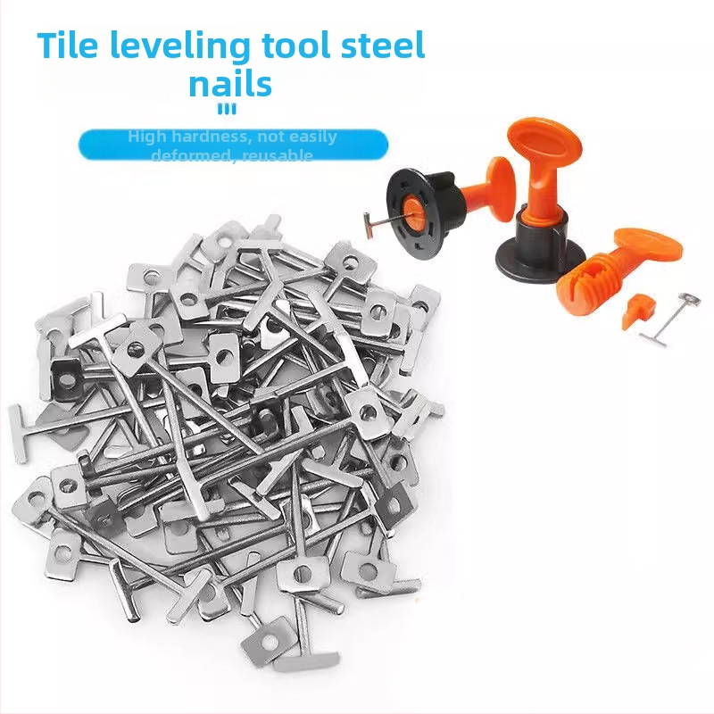 Уред за нивелиране на плочки със заменяеми стоманени игли, Т‑пин и повторно използваем клип