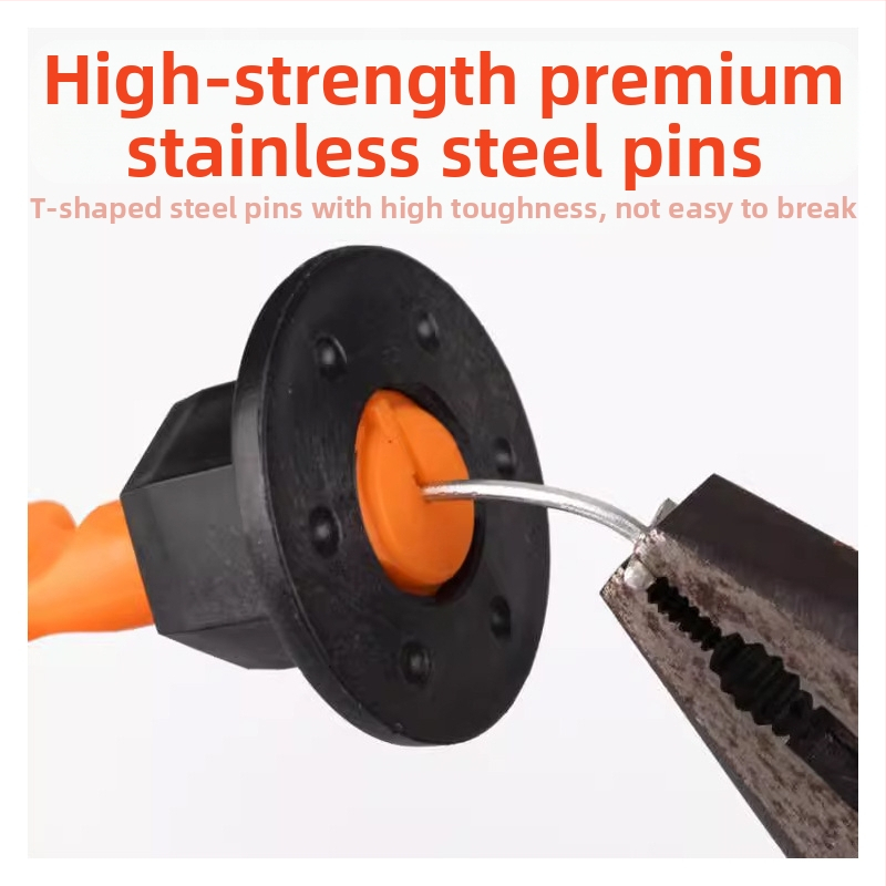 Уред за нивелиране на плочки със заменяеми стоманени игли, Т‑пин и повторно използваем клип