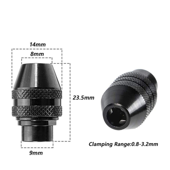 Μίνι τσοκ με τρεις γνάθες για ηλεκτρικό τριβείο, ABS σώμα, 0.3-3.2 mm