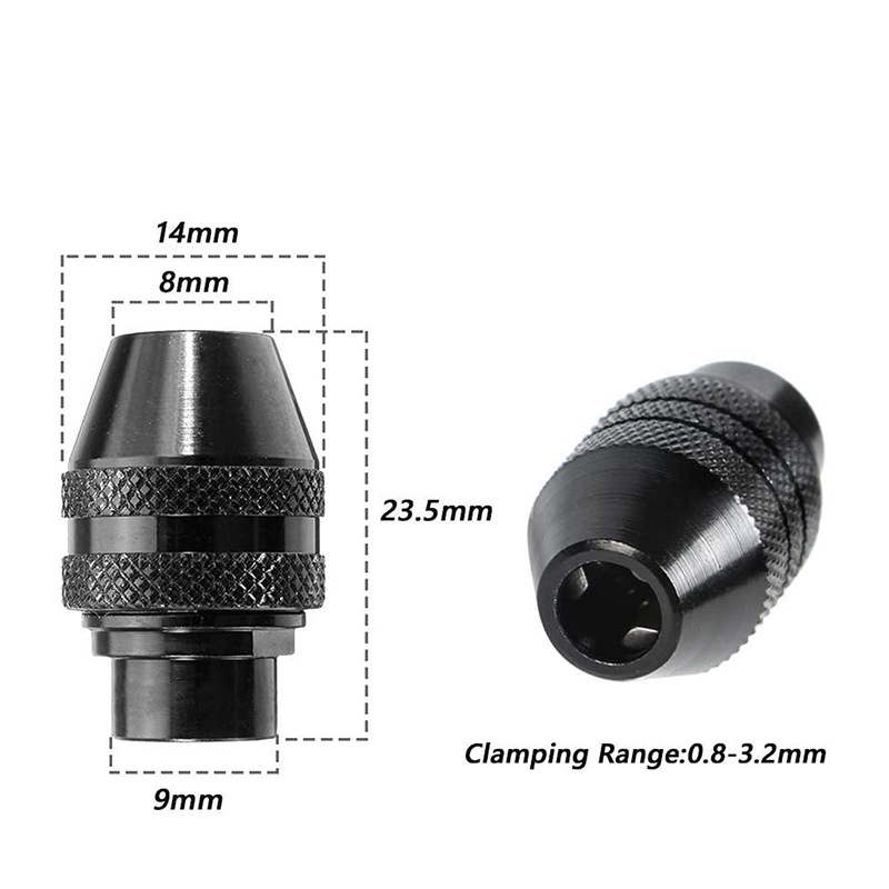 Мини тризъбен патрон за електрически шлайф, ABS корпус, 0.3-3.2 мм