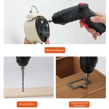 Πολυλειτουργικό φορητό ηλεκτρικό κατσαβίδι και συμπαγές τρυπάνι, επαναφορτιζόμενο, 46 τεμάχια σετ, χρωμιοβάνδιο ατσάλι, για βίδωμα στο σπίτι