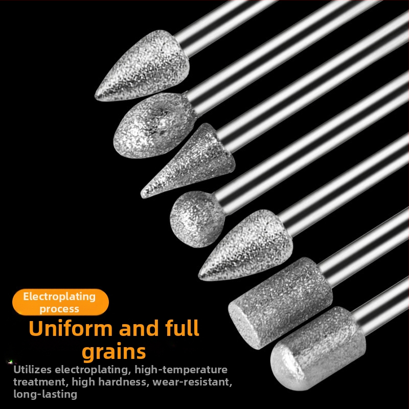 Комплект от 20 диамантени шлифовъчни глави за нефритова обработка и полиране