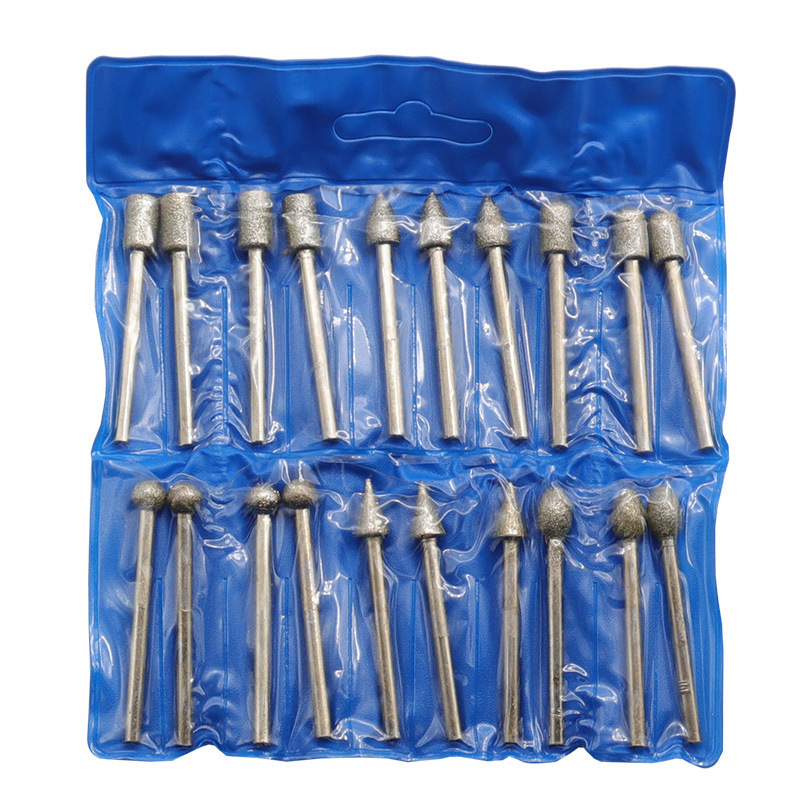 20 gab. diamanātu slīpēšanas galvu komplekts nefrita griešanai un pulēšanai