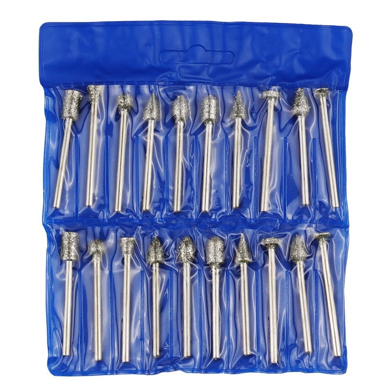 20 gab. diamanātu slīpēšanas galvu komplekts nefrita griešanai un pulēšanai