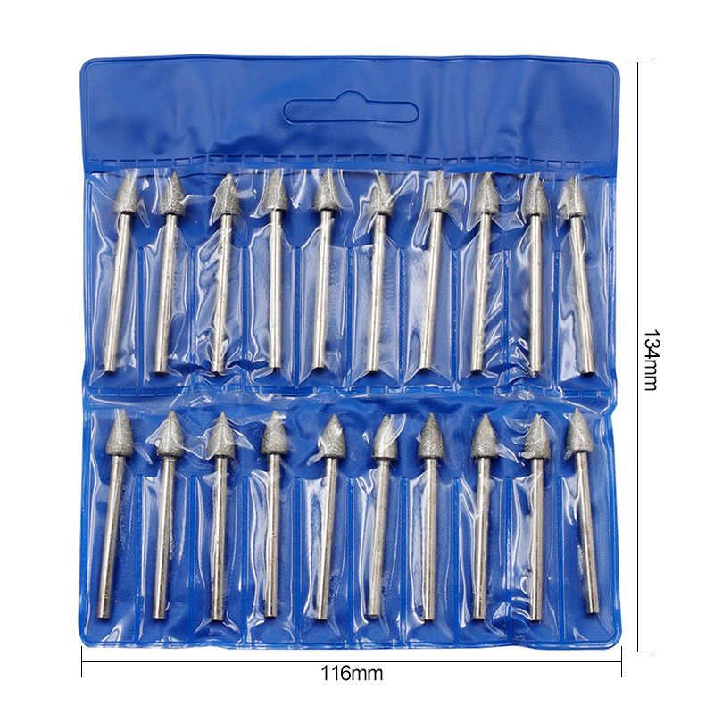 20 gab. diamanātu slīpēšanas galvu komplekts nefrita griešanai un pulēšanai