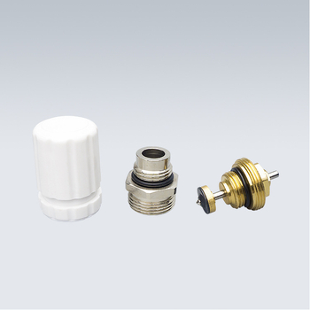 Jezgra ventila za vodeni razdelitev vija za talno ogrevanje – samodejno zapiranje z vzmetjo, visoka konstrukcija, model 1QL-803, bakar, navojno priključek, radna temperatura 95°C, promjer grane G1/2xG3/4