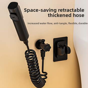 Držač od nehrđajućeg čelika za toaletni prskalj – ugrađivanje u zid, bez bušenja, viseći držač, promjer otvora 4 mm, model J-WYJ, radni tlak 1 MPa