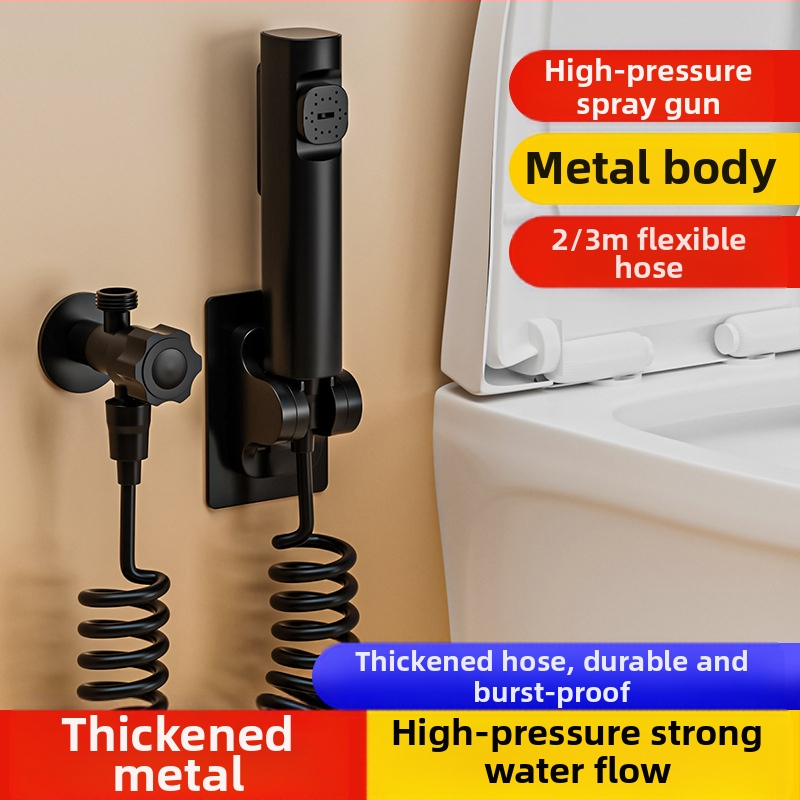 Držač od nehrđajućeg čelika za toaletni prskalj – ugrađivanje u zid, bez bušenja, viseći držač, promjer otvora 4 mm, model J-WYJ, radni tlak 1 MPa