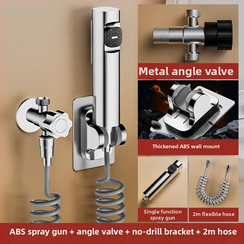 Držač od nehrđajućeg čelika za toaletni prskalj – ugrađivanje u zid, bez bušenja, viseći držač, promjer otvora 4 mm, model J-WYJ, radni tlak 1 MPa