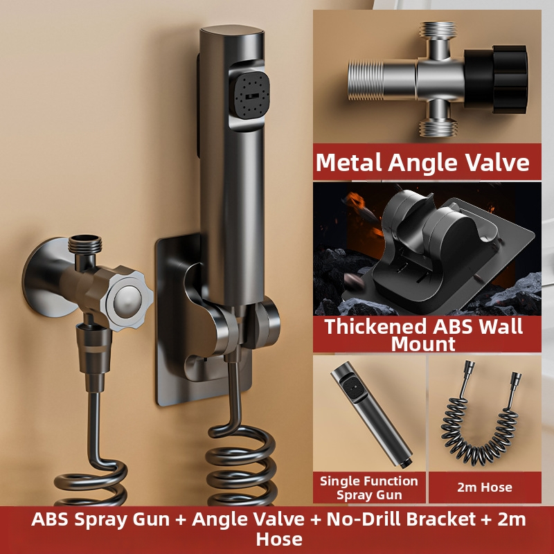 Držač od nehrđajućeg čelika za toaletni prskalj – ugrađivanje u zid, bez bušenja, viseći držač, promjer otvora 4 mm, model J-WYJ, radni tlak 1 MPa