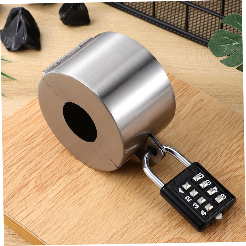 Dispozitiv de blocare a valvei de exterior cu capac de protecție — montaj pe perete; material: oțel inoxidabil 304; greutate: 205 g; finisaj: lustruire + periere + sigilare glazată