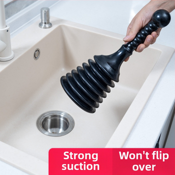 PVC nuotekų atblokavimo įrankis – namų naudojimui, Square Horse prekės ženklas; tinka virtuvei, tualetui, praustuvui, voniai ir grindų nutekėjimui