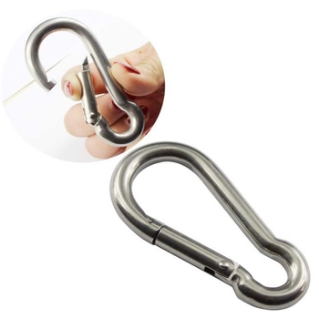Huifeng карабинер от неръждаема стомана, комплект 4 броя, 304/316 неръждаема стомана, натоварване 500, широко приложение