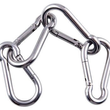 Huifeng карабинер от неръждаема стомана, комплект 4 броя, 304/316 неръждаема стомана, натоварване 500, широко приложение